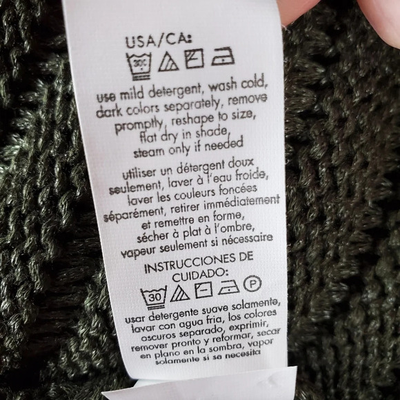 Calvin Klein Jeans Olive Green Shaker Sweater Scoop  Neck Size Medium - Picture 12 of 13
